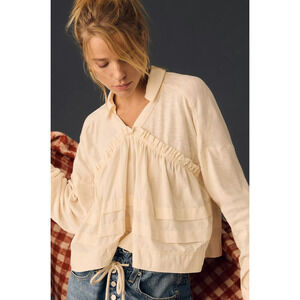 Pilcro Ruffled Babydoll Top - New Large